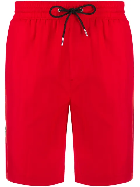 red burberry swim trunks