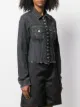 MM6 Maison Margiela سترة جينز بأطراف منسلة