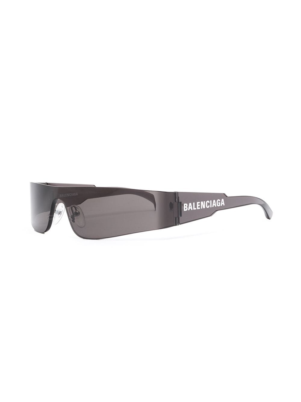 Shop Balenciaga Mono Rectangle-frame Sunglasses In Black