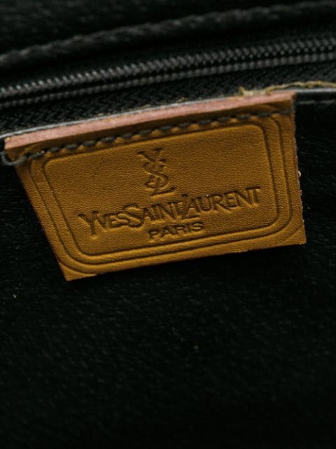 Shop black Yves Saint Laurent Pre-Owned two-tone shoulder bag with ...