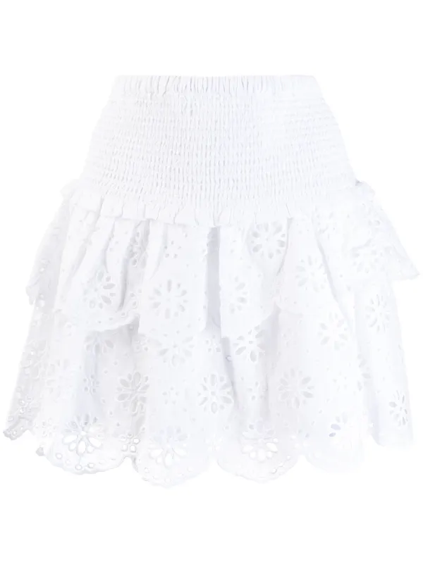 white broderie anglaise maxi skirt