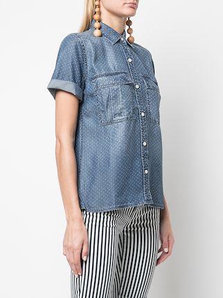 polka dot denim shirt展示图