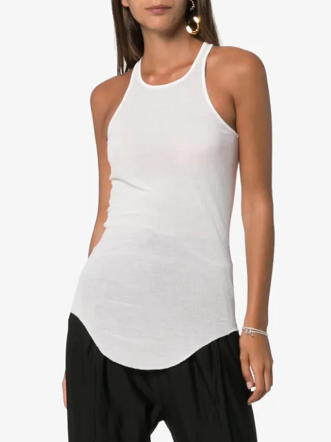 RICK OWENS RICK OWENS GERIPPTES OBERTEIL - WEIß