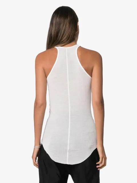RICK OWENS RICK OWENS GERIPPTES OBERTEIL - WEIß