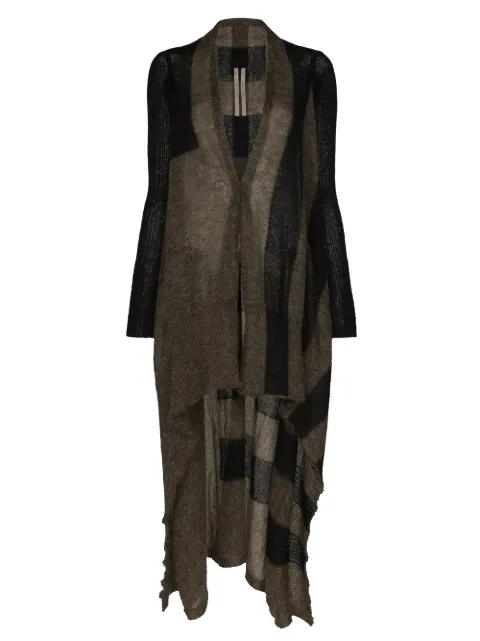RICK OWENS LONG ASYMMETRIC CARDIGAN