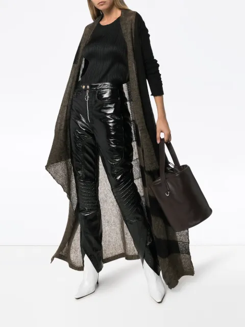 RICK OWENS LONG ASYMMETRIC CARDIGAN