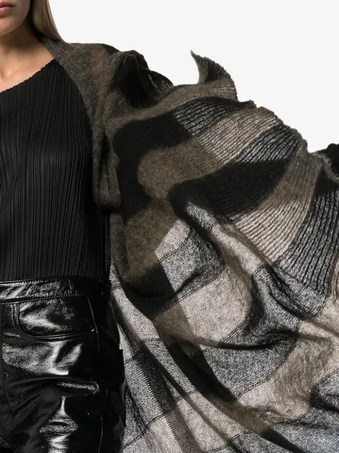 RICK OWENS LONG ASYMMETRIC CARDIGAN