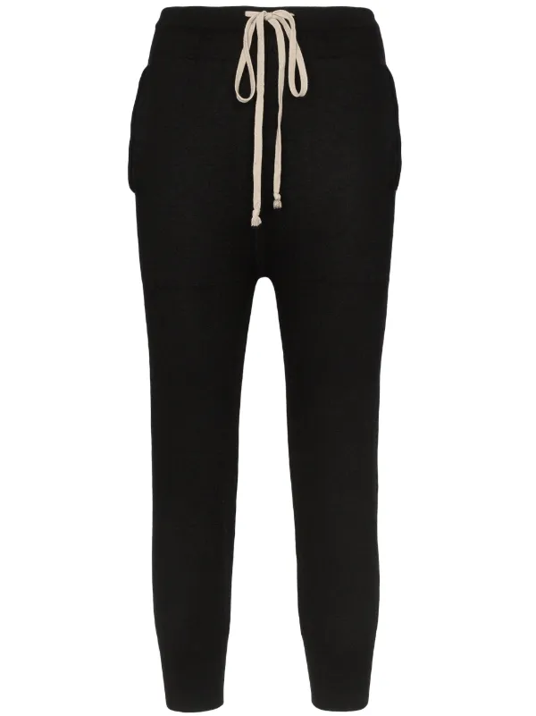Rick Owens Cropped Cashmere Joggers 