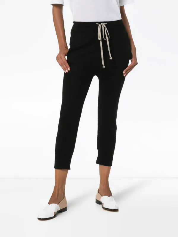 Rick Owens Cropped Cashmere Joggers 