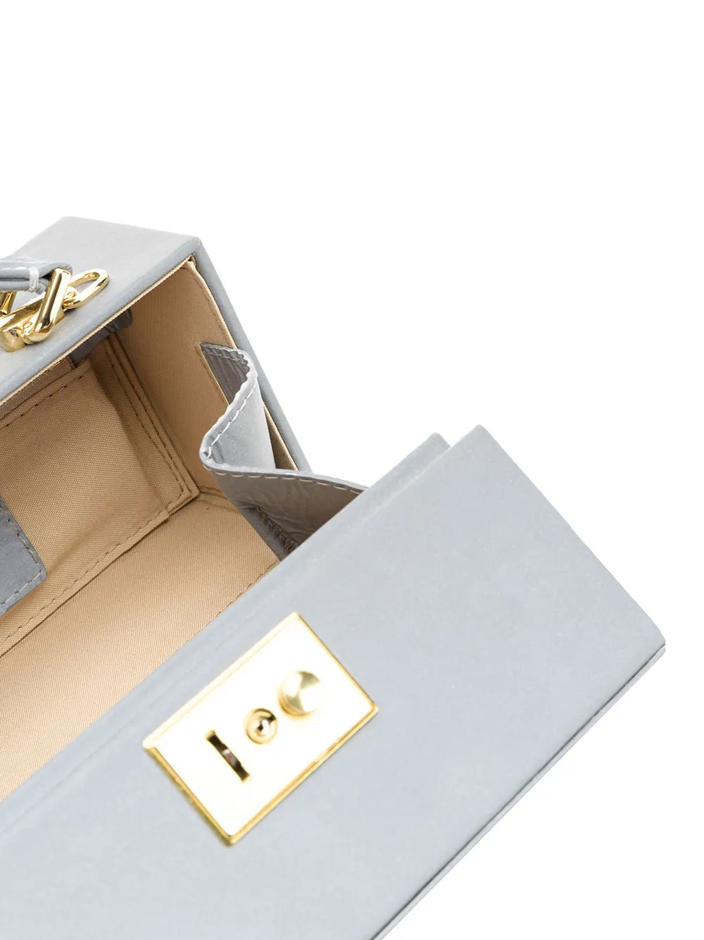 Natasha Zinko Rechthoekige clutch box Grijs