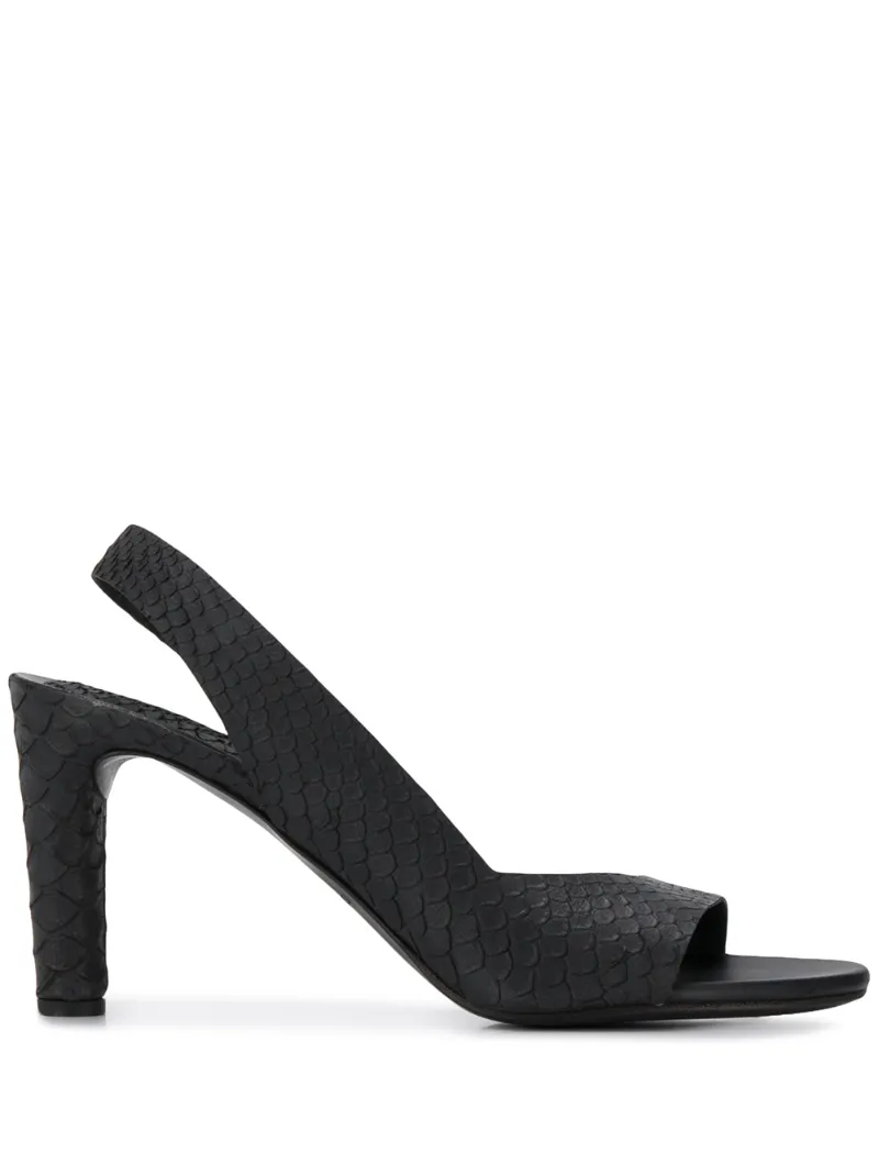 Del Carlo embossed slingback sandals