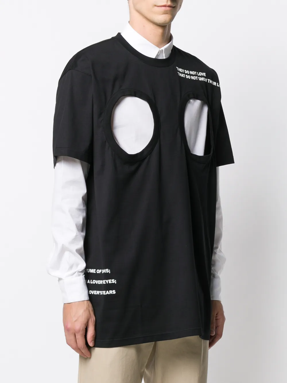 Burberry cut out t shirt