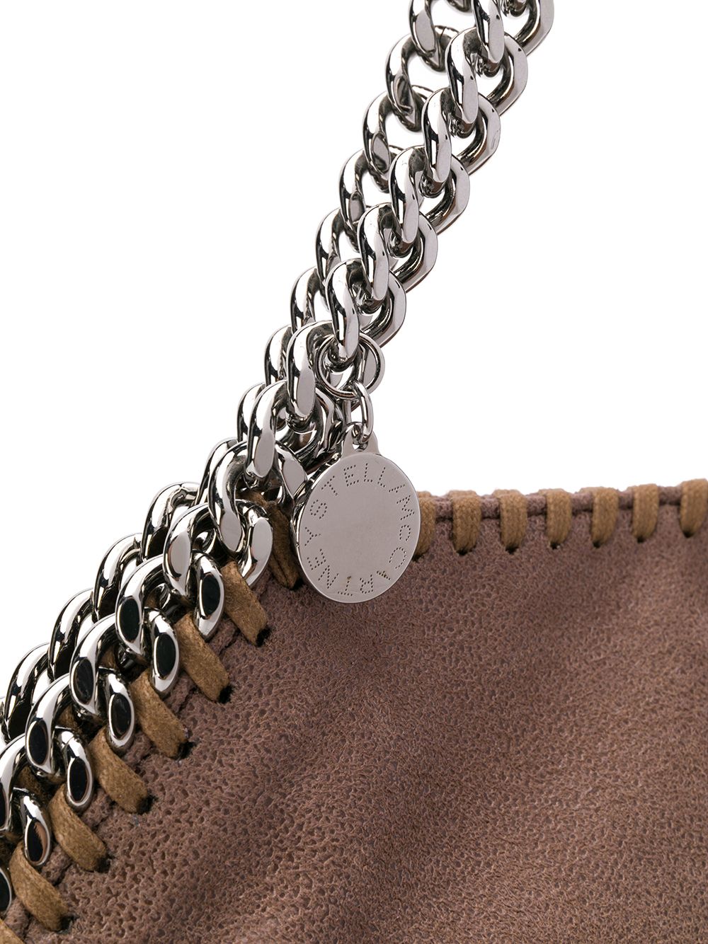 Shop Stella Mccartney Mini Falabella Foldover Bag In Brown