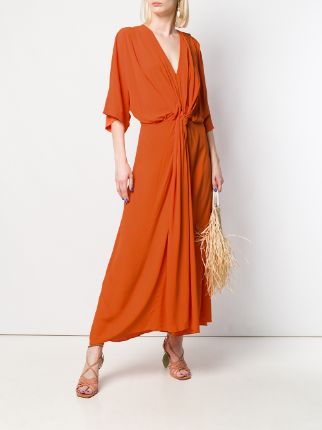 draped midi dress展示图