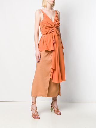 draped asymmetric vest展示图