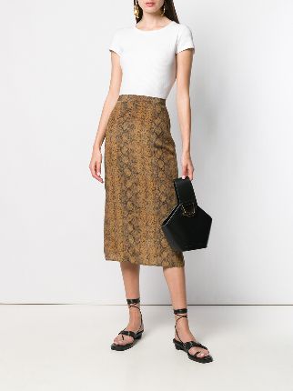 snakeskin print skirt展示图