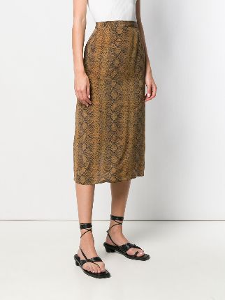 snakeskin print skirt展示图