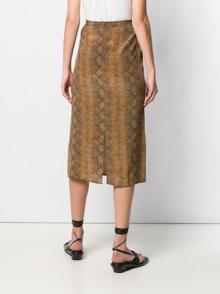 snakeskin print skirt展示图