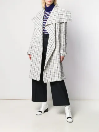 belted checked coat展示图