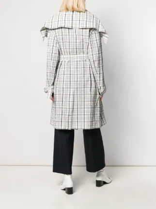 belted checked coat展示图