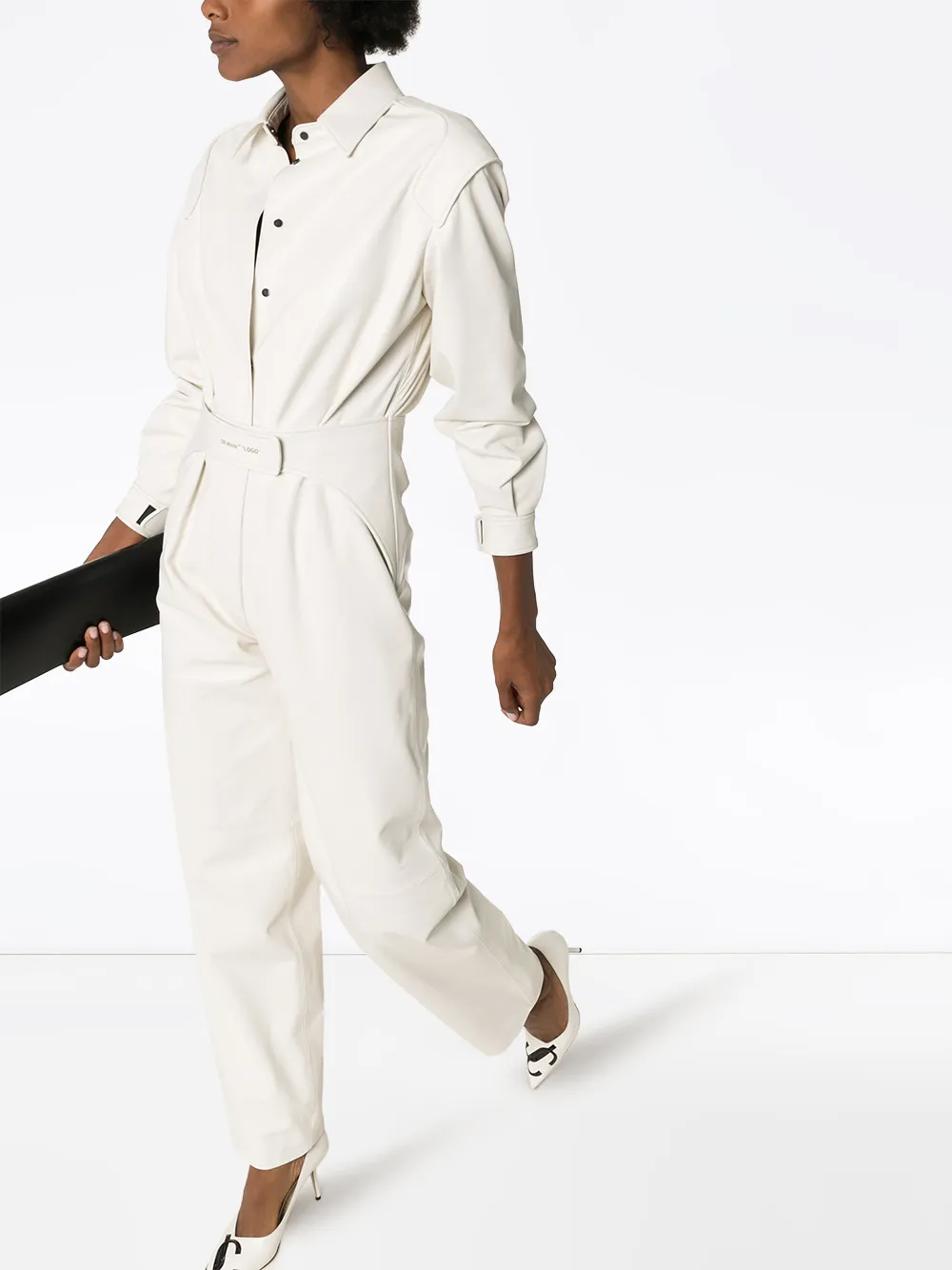 logo print jumpsuit by OffWhite, available on farfetch.com for EUR1869 Kylie Jenner Dress Exact Product 