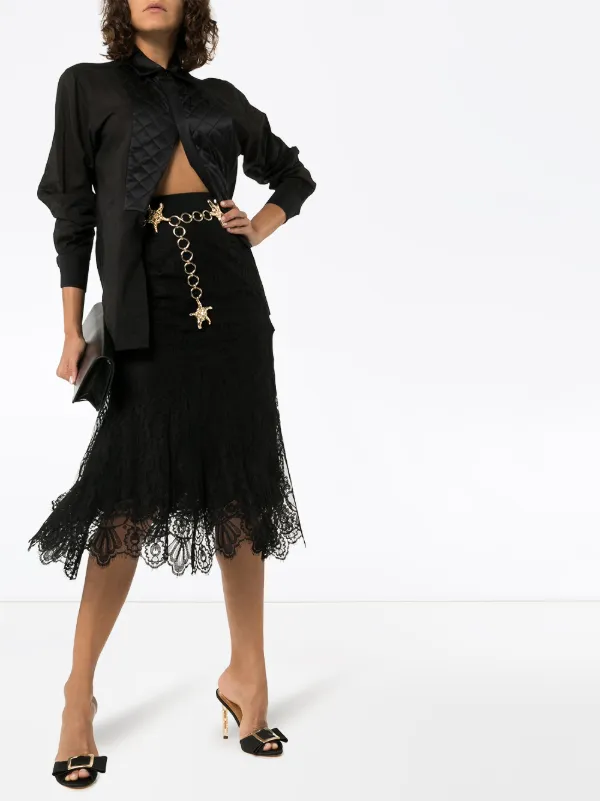 Dolce & Gabbana chantilly-lace Maxi Skirt | Black | FARFETCH