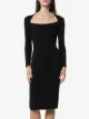 Dolce & Gabbana scoop neck fitted midi dress