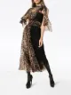 Dolce & Gabbana paneled lace leopard midi dress