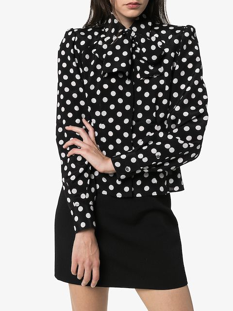 dolce and gabbana polka dot blouse