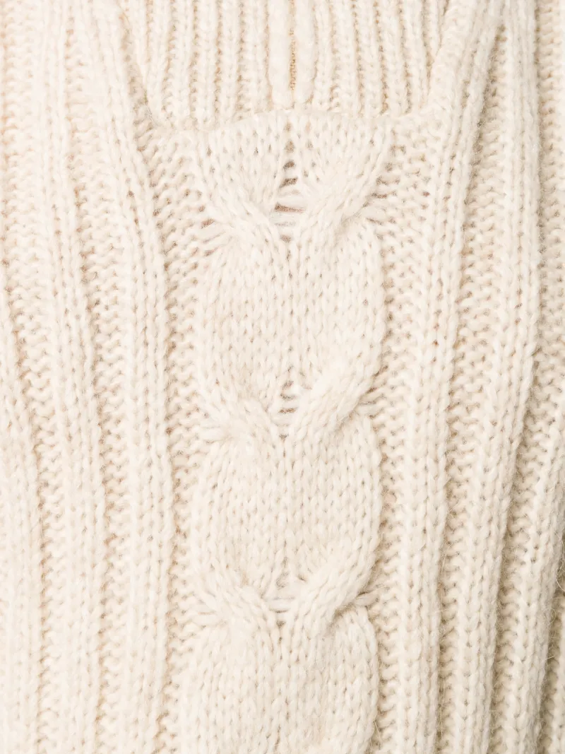 Nanushka Eria cropped cable knit 