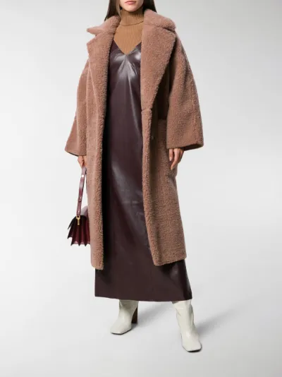 Nanushka Imogen faux fur coat pink | MODES