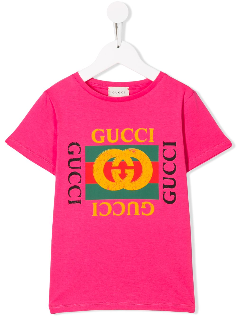 фото Gucci kids футболка с архивным логотипом