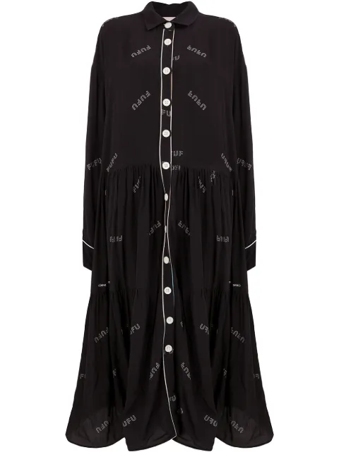 NATASHA ZINKO FUFU PRINT FLARED DRESS