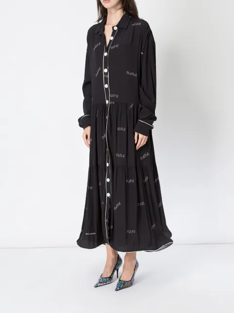 NATASHA ZINKO FUFU PRINT FLARED DRESS