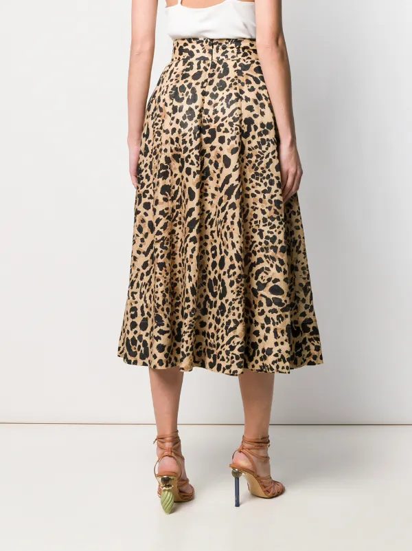 Zimmermann Leopard Print Skirt - Farfetch