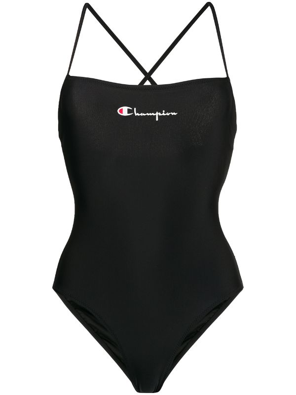 champion black logo swimsuit