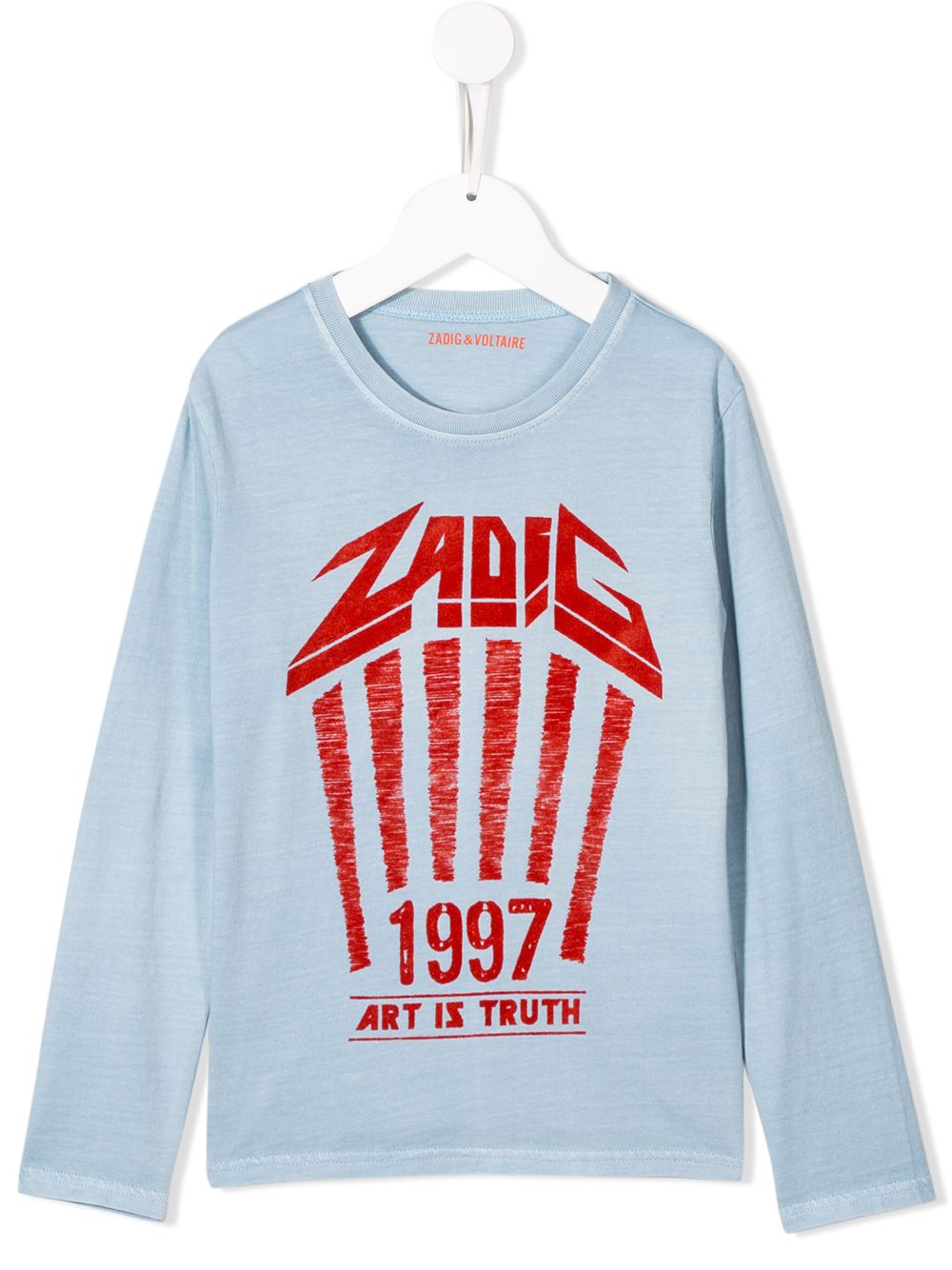 фото Zadig & Voltaire Kids футболка Kita с принтом