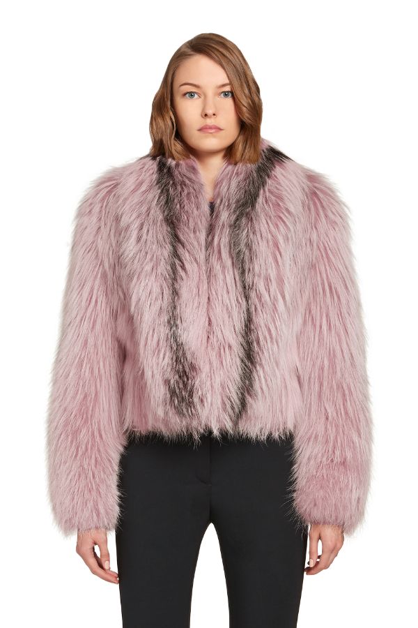 Marbled fox fur bolero jacket | Roberto Cavalli #{ProductCategoryName ...