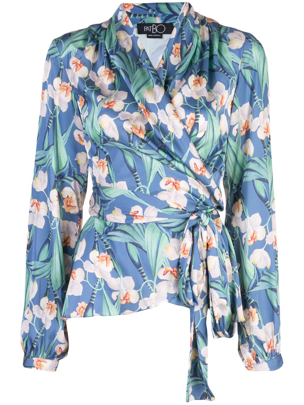 фото Patbo блузка с запахом и цветочным принтом