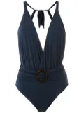 Brigitte swimsuit with buckle detail - Blue