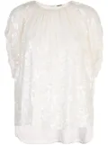 Adam Lippes sequin embellished top - White