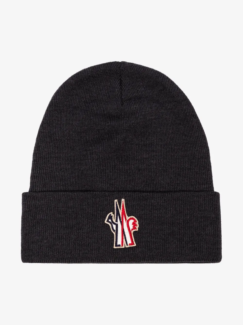 Moncler Grenoble Hats MONCLER GRENOBLE BLUE LOGO WOOL BEANIE HAT