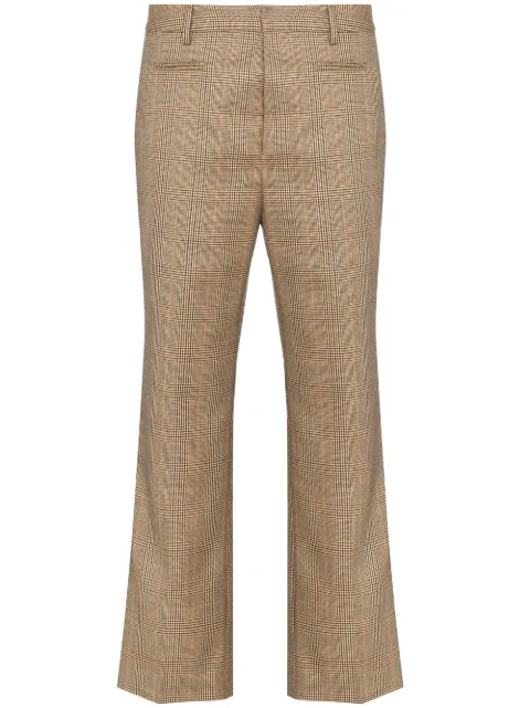 R13 checked cropped trousers