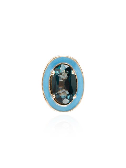 Alison Lou 14kt yellow gold T stud earring