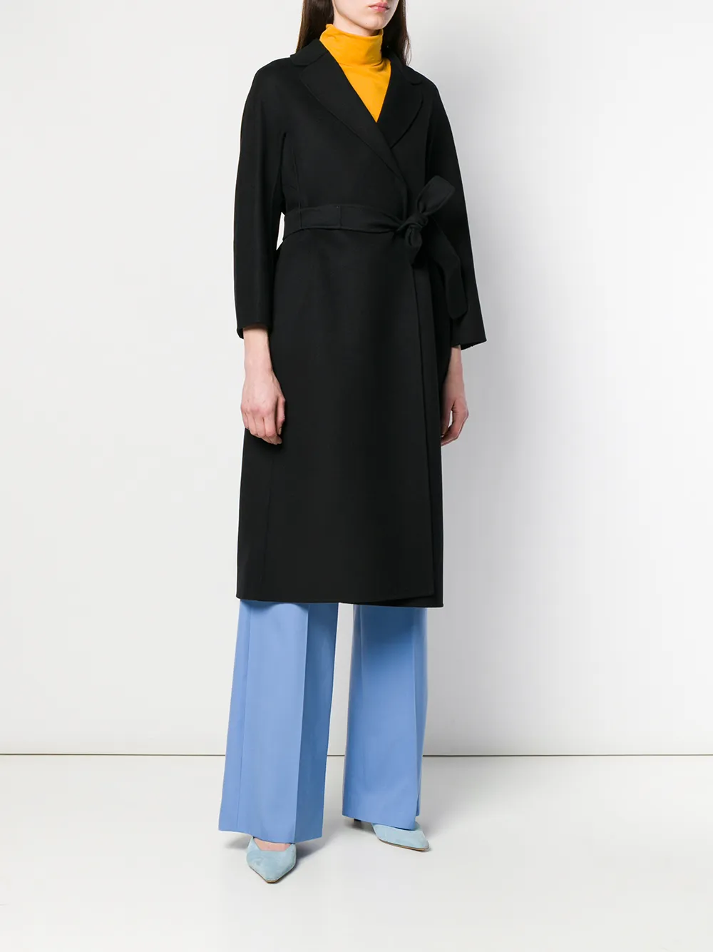 'S Max Mara Mantel met ceintuur Zwart