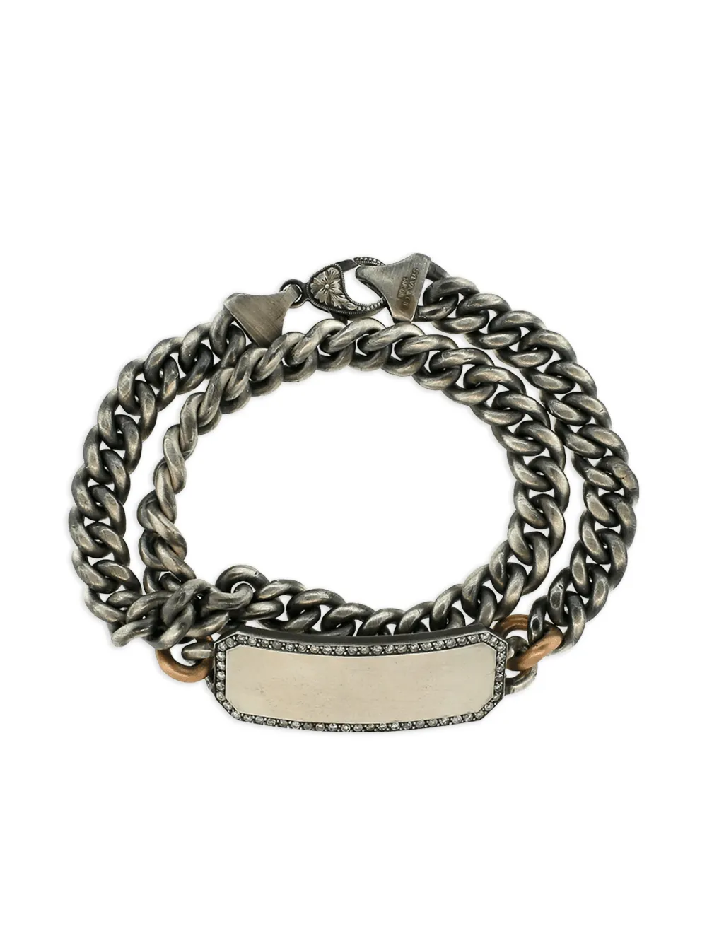  Sylva & Cie 18kt Plate Wrap Rotgoldarmband   Silber 