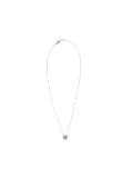 Suzanne Kalan 18kt white gold small angel diamond heart necklace - Silver