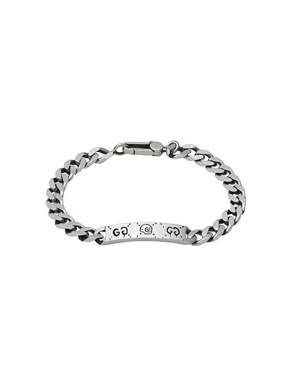 gucci bracelet mens silver