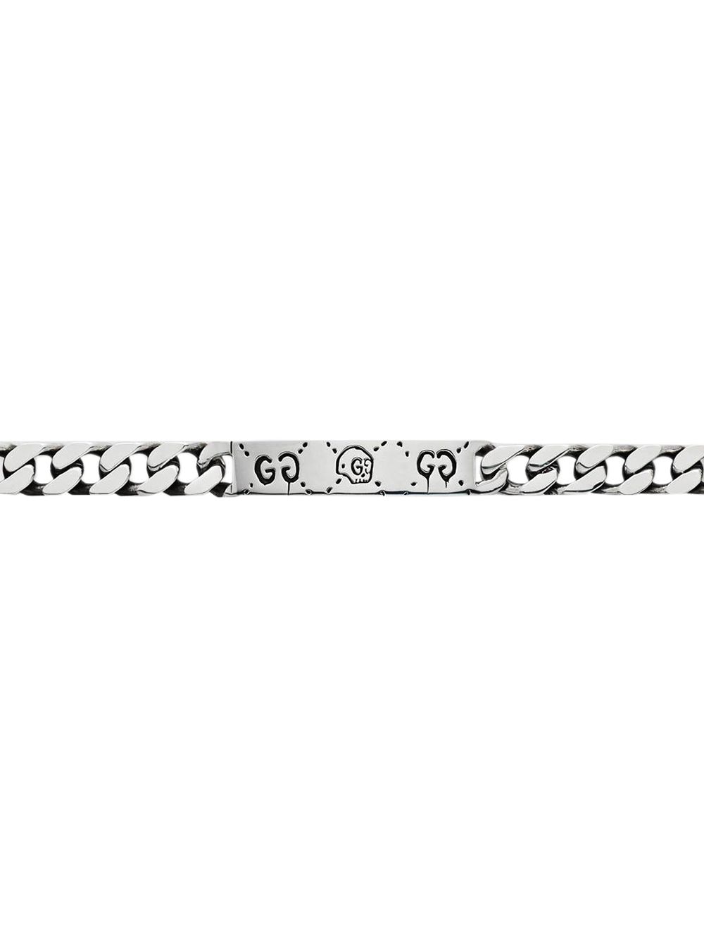 guccighost chain bracelet in silver