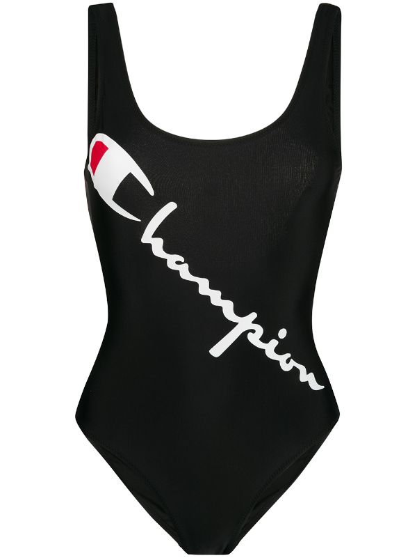 champion black logo swimsuit